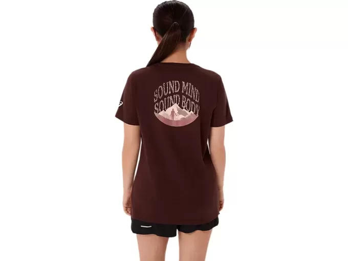 CAMISETA FEMININA ASICS NATURE DE MANGA CURTA COM DECOTE EM V CAMISETA FEMININA ASICS NATURE DE MANGA CURTA COM DECOTE EM V