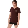 CAMISETA FEMININA ASICS NATURE DE MANGA CURTA COM DECOTE EM V CAMISETA FEMININA ASICS NATURE DE MANGA CURTA COM DECOTE EM V