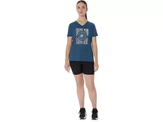 CAMISETA FEMININA COM DECOTE EM V E ESTAMPA DE GIRASSOL