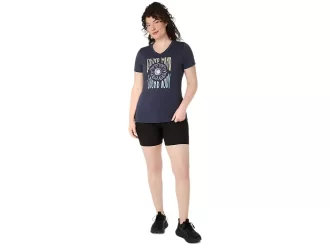 CAMISETA FEMININA COM DECOTE EM V E ESTAMPA DE GIRASSOL