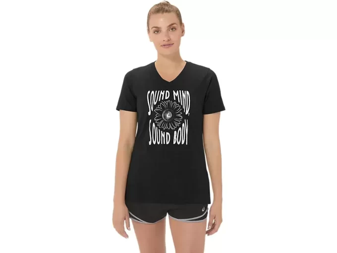 CAMISETA FEMININA COM DECOTE EM V E ESTAMPA DE GIRASSOL CAMISETA FEMININA COM DECOTE EM V E ESTAMPA DE GIRASSOL