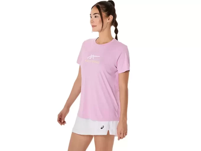 CAMISETA FEMININA COM ESTAMPA DE TÊNIS
