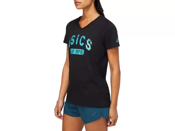 CAMISETA FEMININA DE MANGA CURTA COM DECOTE EM V EST 1977 CAMISETA FEMININA DE MANGA CURTA COM DECOTE EM V EST 1977