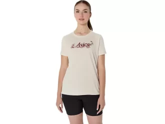 Camiseta feminina de manga curta com estampa floral da Asics