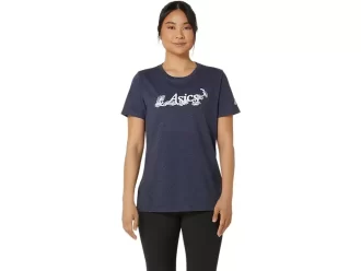 Camiseta feminina de manga curta com estampa floral da Asics