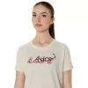 Camiseta feminina de manga curta com estampa floral da Asics Camiseta feminina de manga curta com estampa floral da Asics