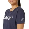 Camiseta feminina de manga curta com estampa floral da Asics Camiseta feminina de manga curta com estampa floral da Asics