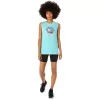 Camiseta regata feminina Asics Sun in the Sky com slogan. Camiseta regata feminina Asics Sun in the Sky com slogan.