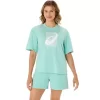 Camiseta Relaxada com Estampa Espiral Asics para Treino Camiseta Relaxada com Estampa Espiral Asics para Treino