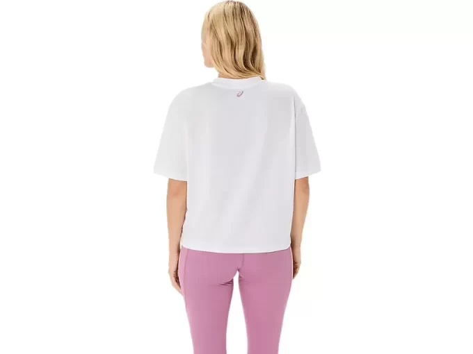 Camiseta Relaxada com Estampa Espiral Asics para Treino Camiseta Relaxada com Estampa Espiral Asics para Treino