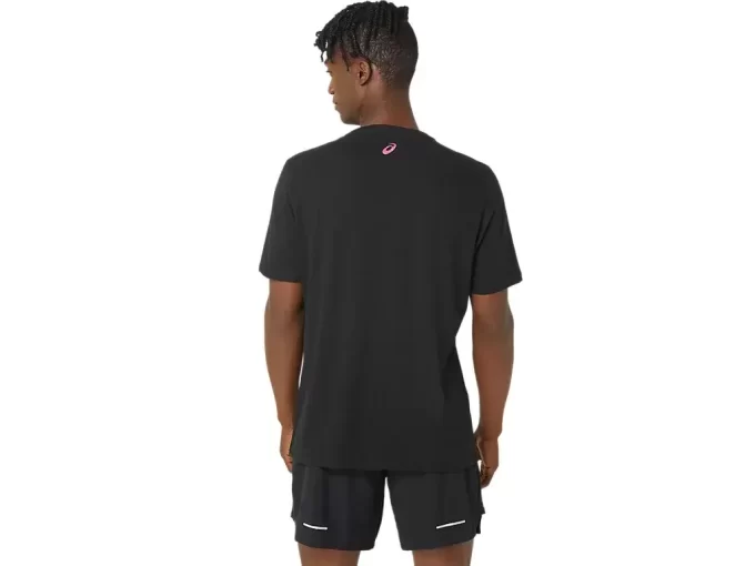 Camiseta unissex ASICS de atletismo com estampa.