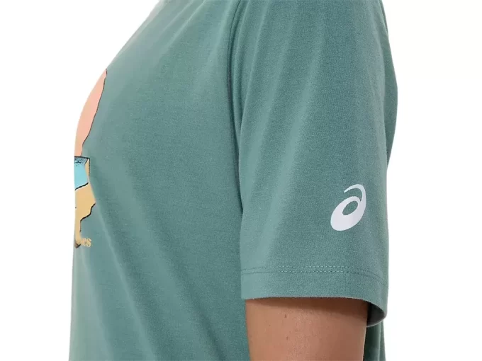 Camiseta unissex de manga curta ASICS PALM IN THE SUN Camiseta unissex de manga curta ASICS PALM IN THE SUN