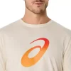 Camiseta unissex de manga curta com logo espiral degradê