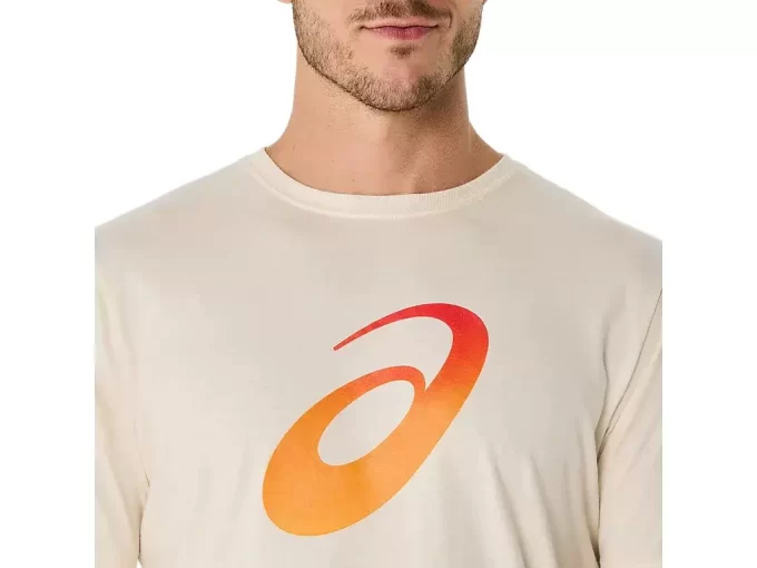 Camiseta unissex de manga curta com logo espiral degradê