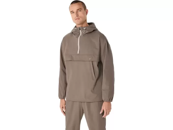 Jaqueta de tecido duplo com modelagem relaxada Jaqueta de tecido duplo com modelagem relaxada