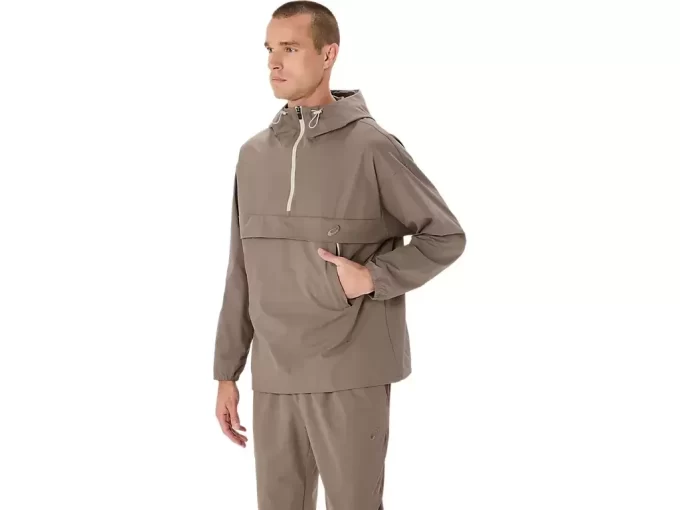 Jaqueta de tecido duplo com modelagem relaxada Jaqueta de tecido duplo com modelagem relaxada