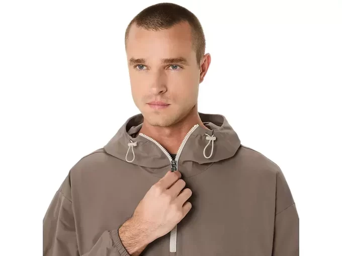 Jaqueta de tecido duplo com modelagem relaxada Jaqueta de tecido duplo com modelagem relaxada