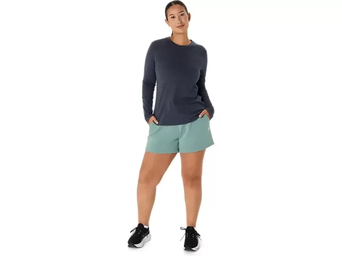 Shorts femininos de fleece Asics Sunday Sana Shorts femininos de fleece Asics Sunday Sana