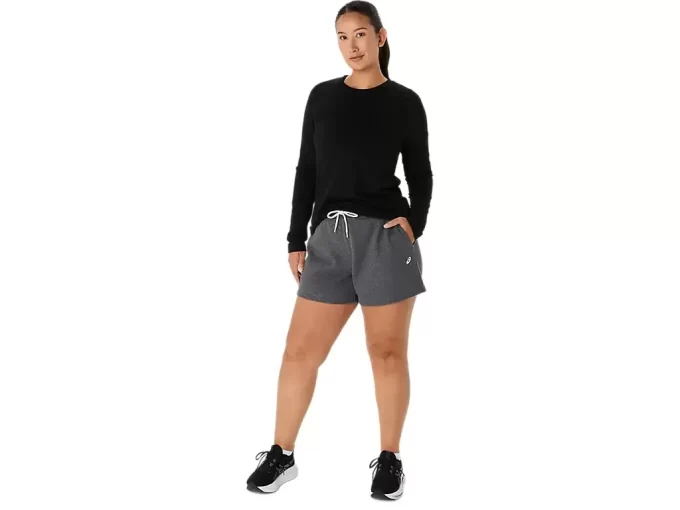 Shorts femininos de fleece Asics Sunday Sana Shorts femininos de fleece Asics Sunday Sana